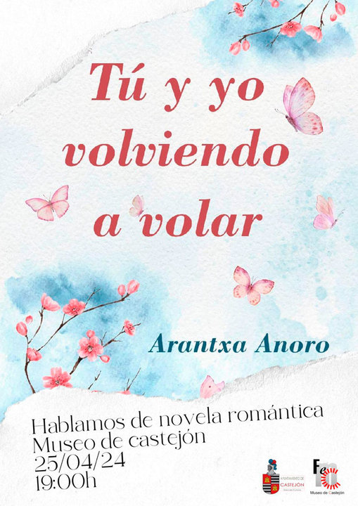 Encuentro literario en Castejón ‘Tú y yo volviendo a volar’ con su autora Arantxa Anoro