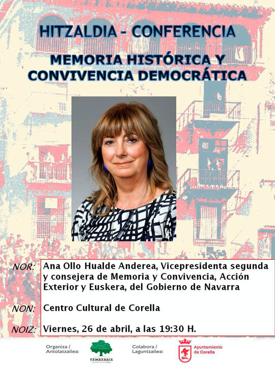 Jornadas por la Memoria Histórica de Corella 2024 Conferencia ‘Memoria Histórica y Convivencia Democrática’