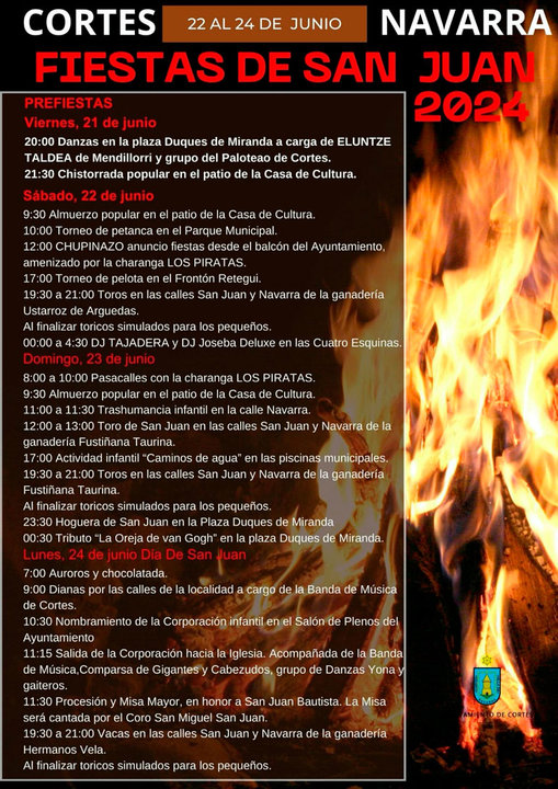 Programa de las Fiestas de San Juan 2024 en Cortes