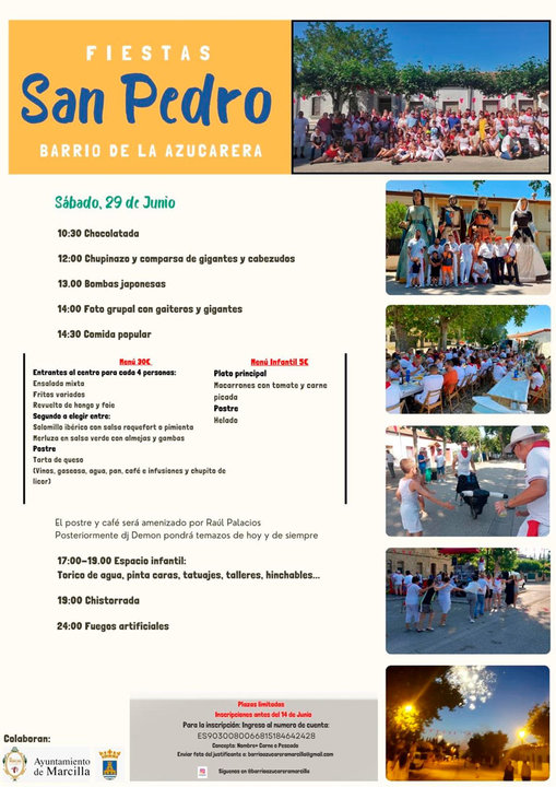 Programa de las Fiestas de San Pedro 2024 en Marcilla