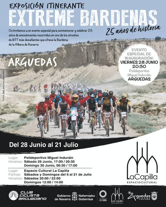 Exposición itinerante en Arguedas ‘Extreme Bardenas, 25 años de historia’