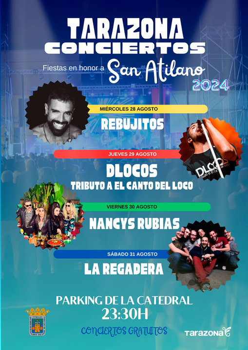 Conciertos Fiestas de San Atilano 2024 en Tarazona