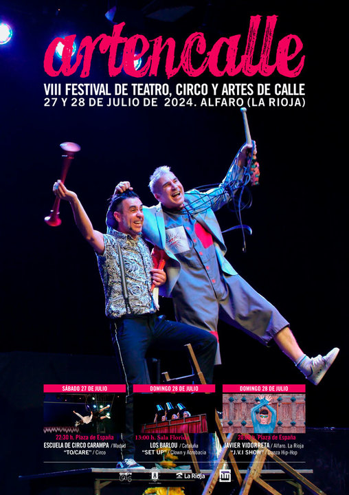 VIII Festival de teatro, circo y artes de calle Artencalle 2024 en Alfaro